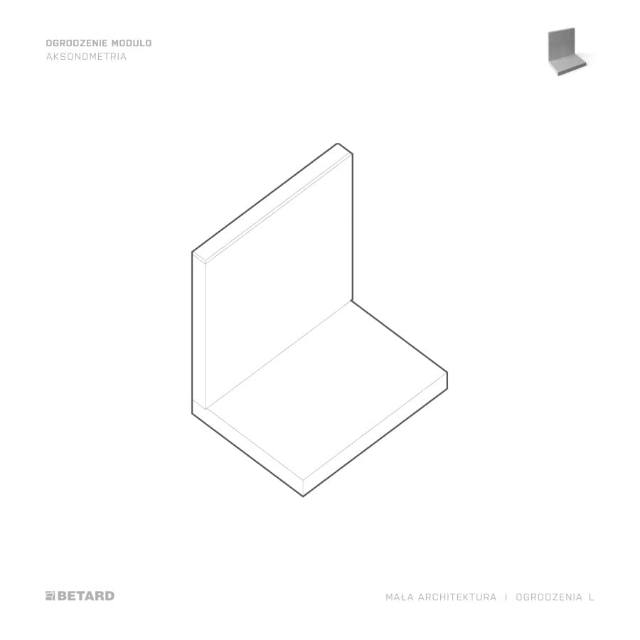 Rysunek aksonometryczny Ogrodzenia Modulo
