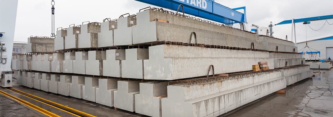 Transport belek żelbetowych