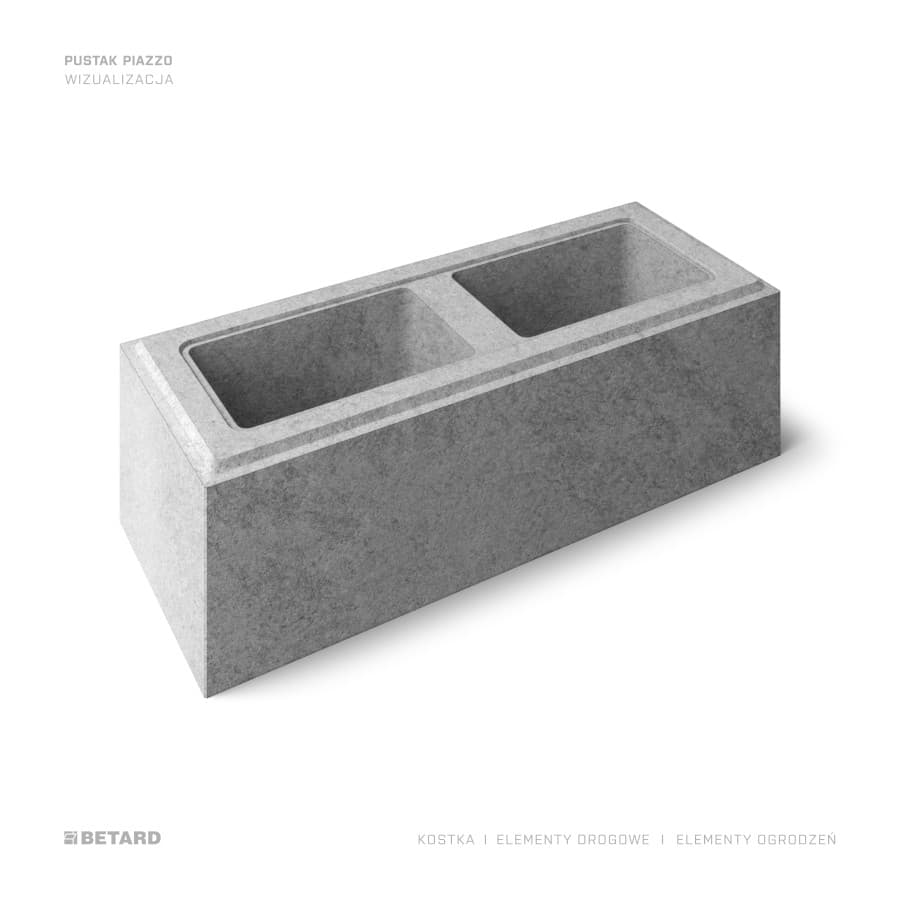 Pustak betonowego Ogrodzenia Piazzo wizualizacja produktu