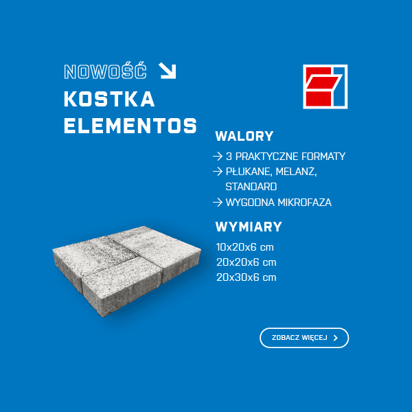 Grafika z informacją o nowej kostce Elementos