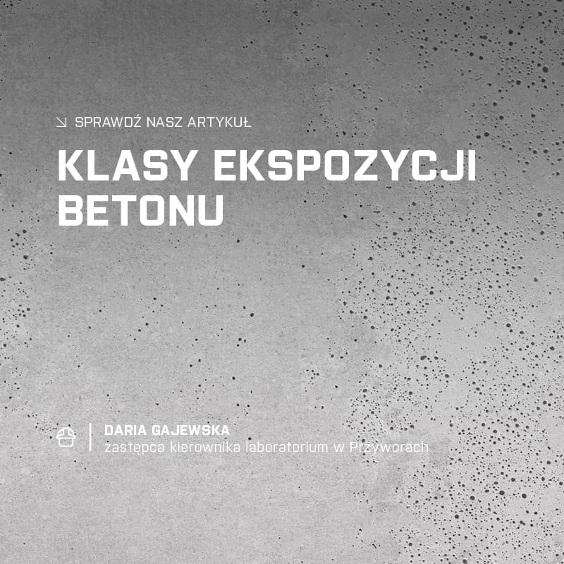 Artykuł na temat klas ekspozycji betonu w prefabrykacji