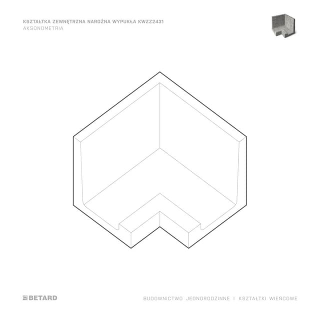 Kształtka zewnętrzna narożna wypukła rysunek