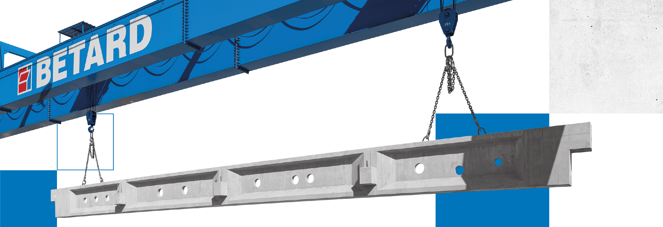 Dźwigar sprężony betonowy.