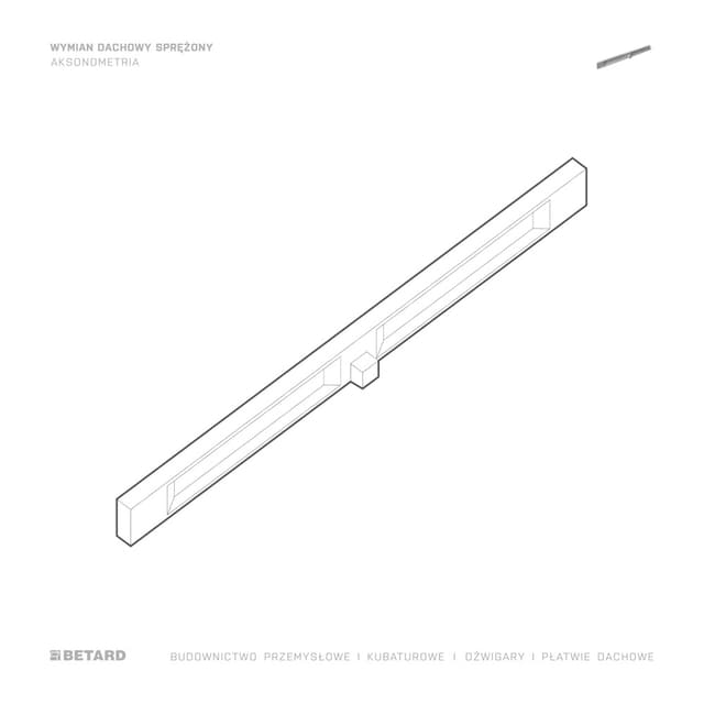 Wymian dachowy sprężony - aksonometria