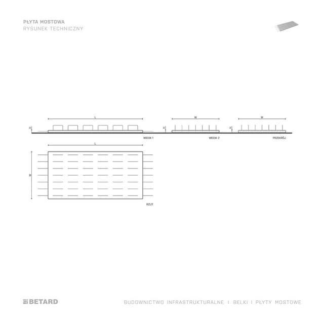Płyta mostowa - rzut