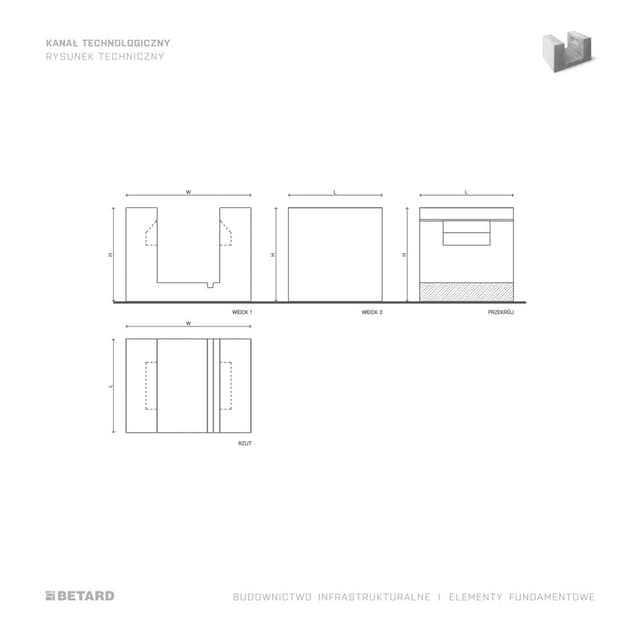 Kanały technologiczne - rzut
