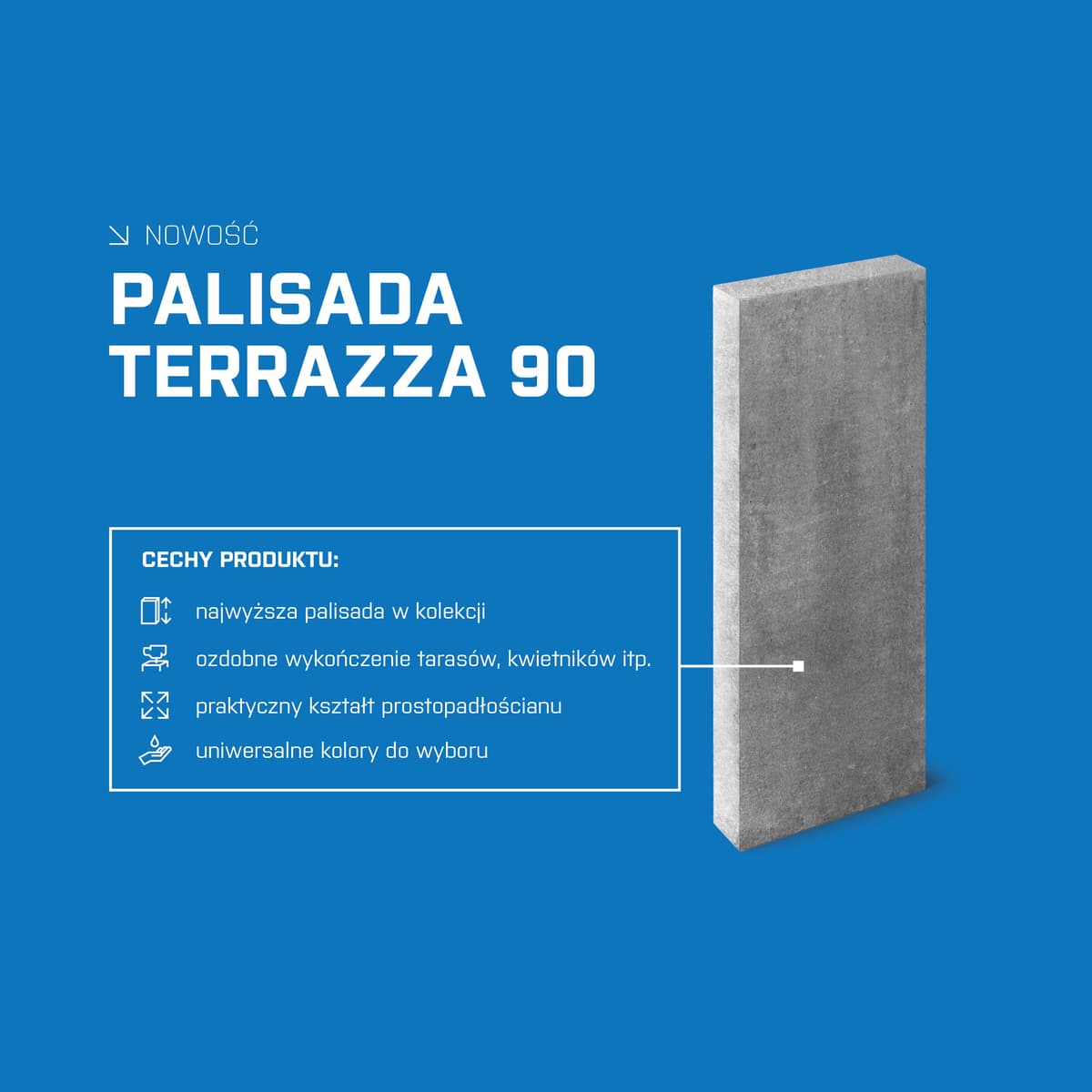 Prezentacja betonowej palisady Betard Terrazza 90