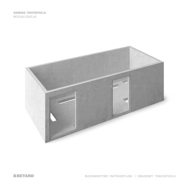 Wizualizacja komory trafostacji betonowej