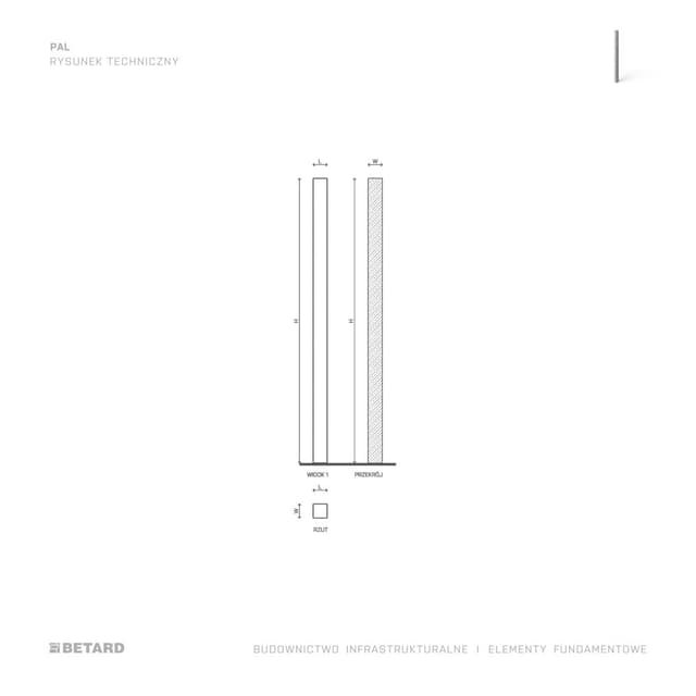 Pale prefabrykowane - rzut