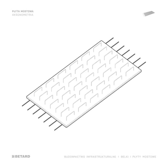 Płyta mostowa - aksonometria