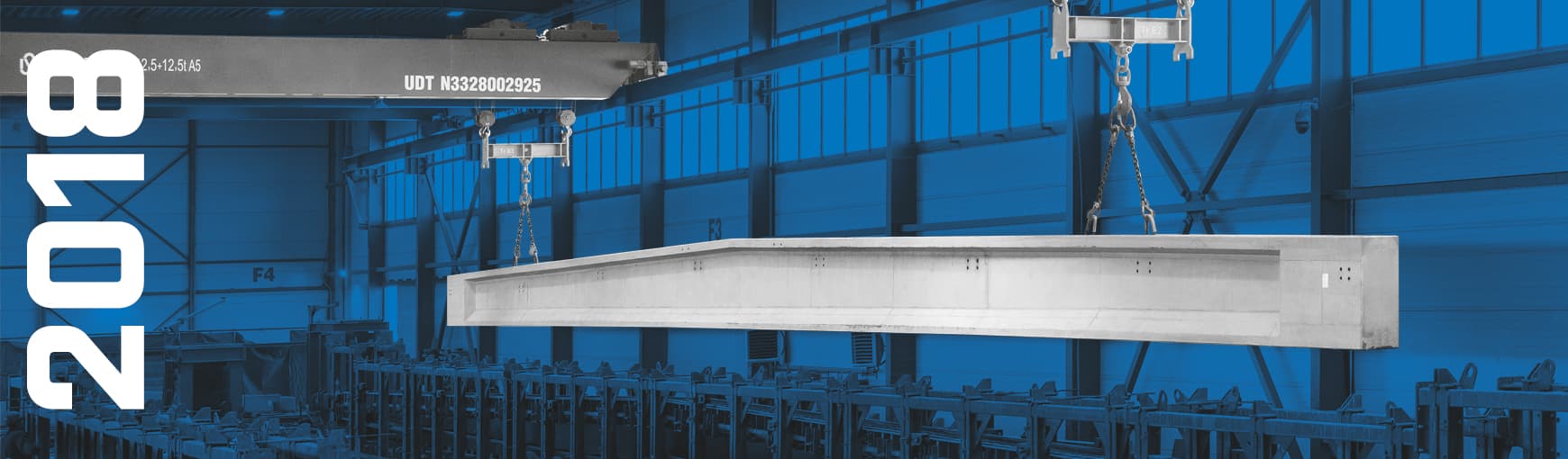 Dźwigar sprężony betonowy.