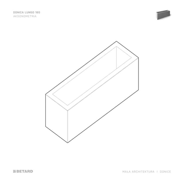 Betonowa Donica Lungo 160 rysunek produktu