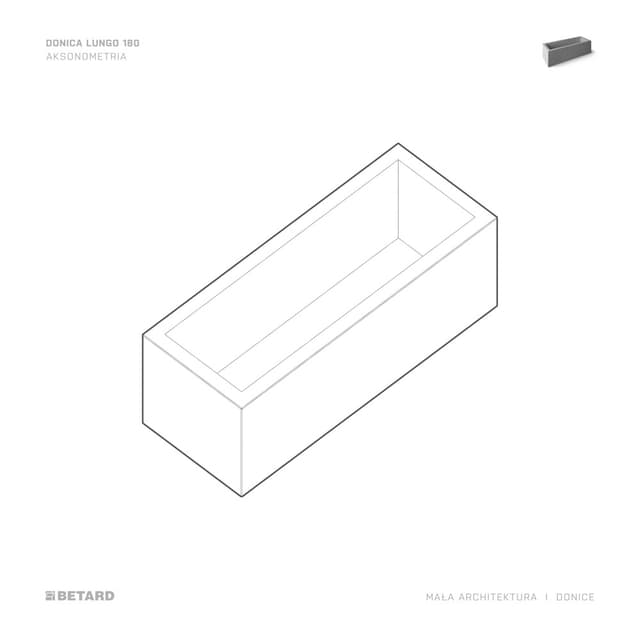 Betonowa Donica Lungo 180 rysunek produktu