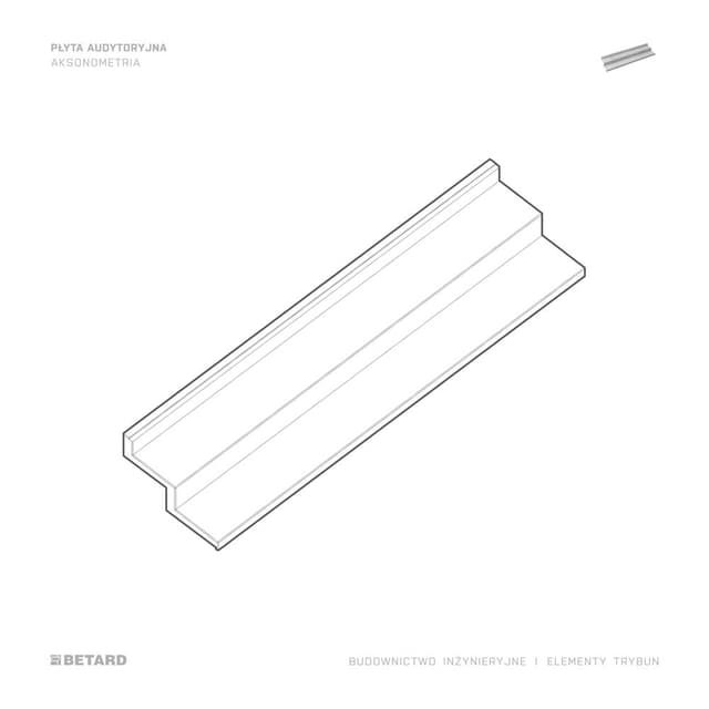 Płyta audytoryjna - trybuna - aksonometria