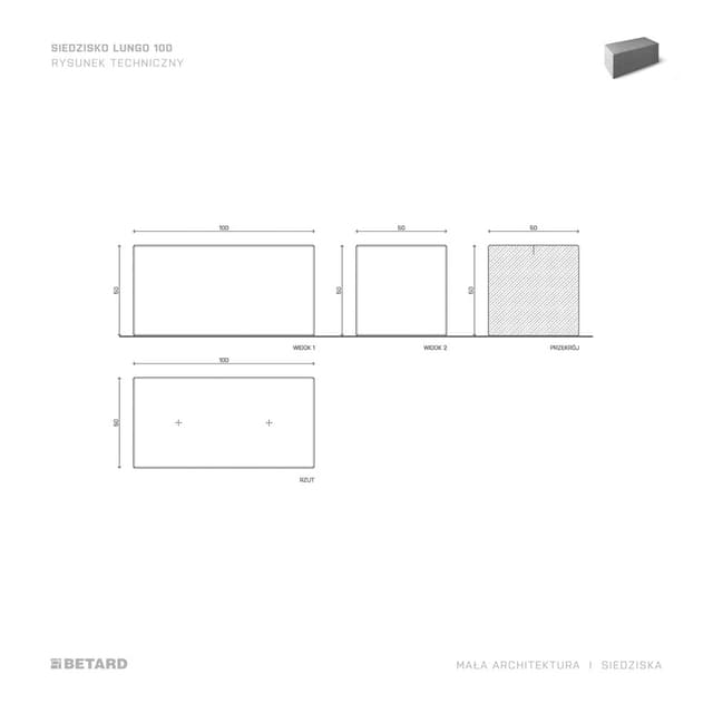 Siedzisko Lungo 100 rzut produktu
