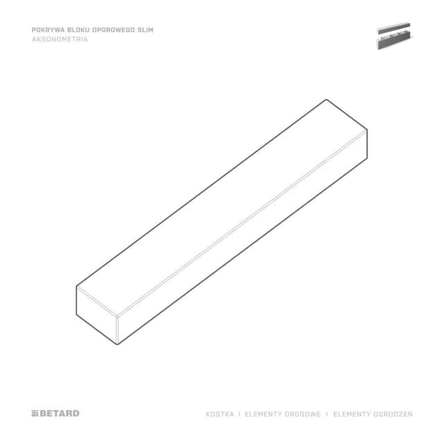 Pokrywa bloku oporowego Slim rysunek produktu